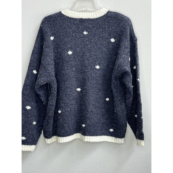 Christopher & Banks Wool Blend Hand Embroidered Christmas Sweater Santa XL SANTA - Picture 2 of 7